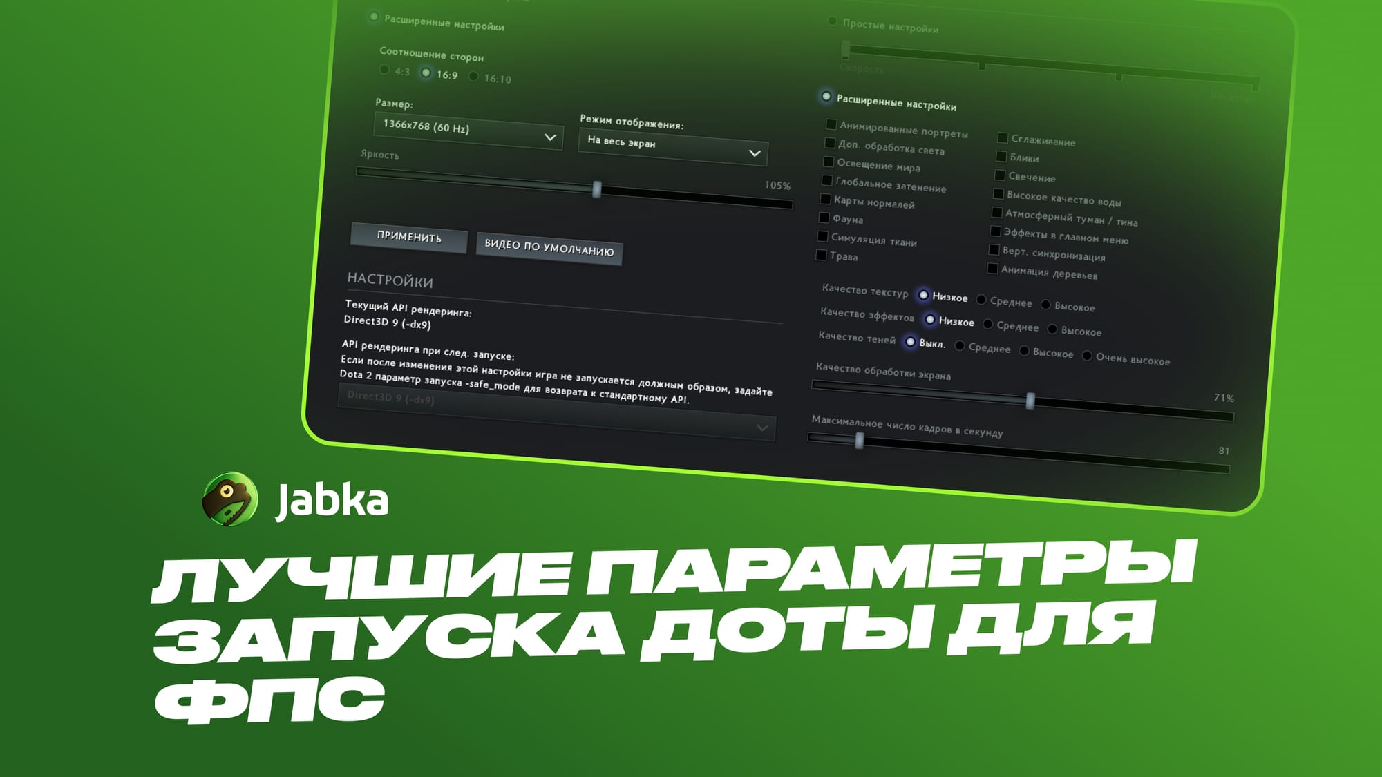 Актуальные параметры запуска Дота 2 в 2025 году