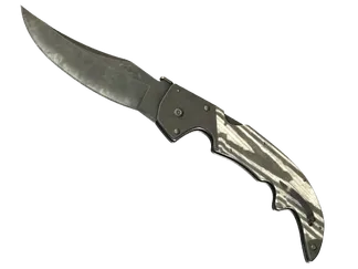 ★ Falchion Knife | Black Laminate (Battle-Scarred)