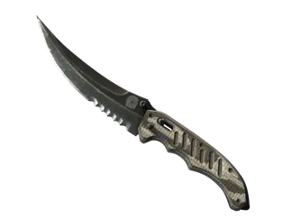 ★ StatTrak™ Flip Knife | Black Laminate (Well-Worn)