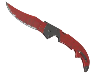 ★ StatTrak™ Falchion Knife | Crimson Web (Well-Worn)