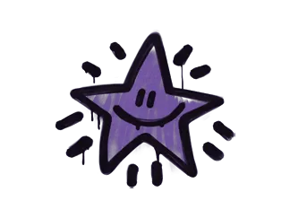 Sealed Graffiti | Shining Star (Monster Purple)