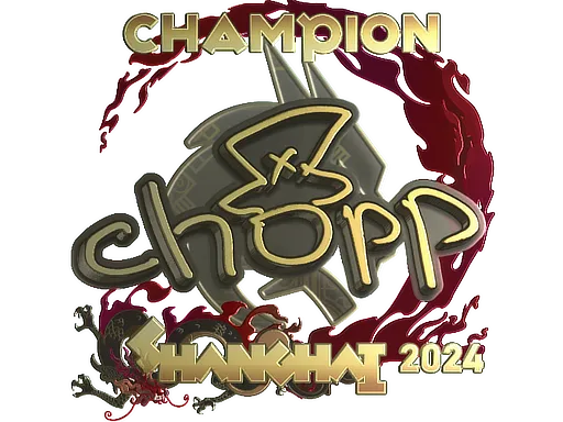 Sticker | chopper (Gold, Champion) | Shanghai 2024