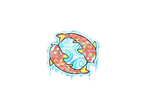 Sealed Graffiti | Twin Koi