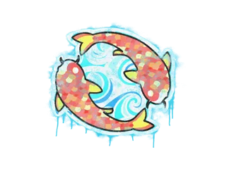 Sealed Graffiti | Twin Koi