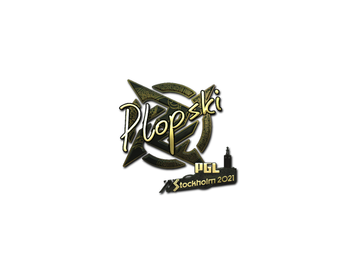 Sticker | Plopski (Gold) | Stockholm 2021