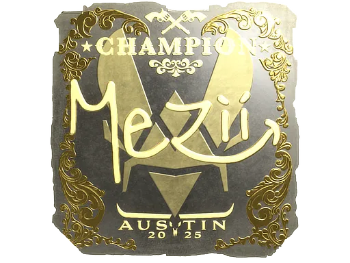 Sticker | mezii (Gold, Champion) | Austin 2025