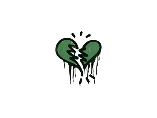 Sealed Graffiti | Broken Heart (Jungle Green)