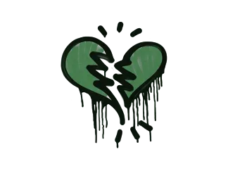 Sealed Graffiti | Broken Heart (Jungle Green)