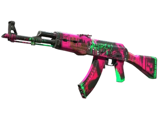 StatTrak™ AK-47 | Neon Revolution (Well-Worn)