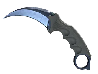 ★ Karambit | Blue Steel (Battle-Scarred)