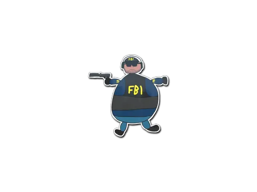 Sticker | Poorly Drawn FBI